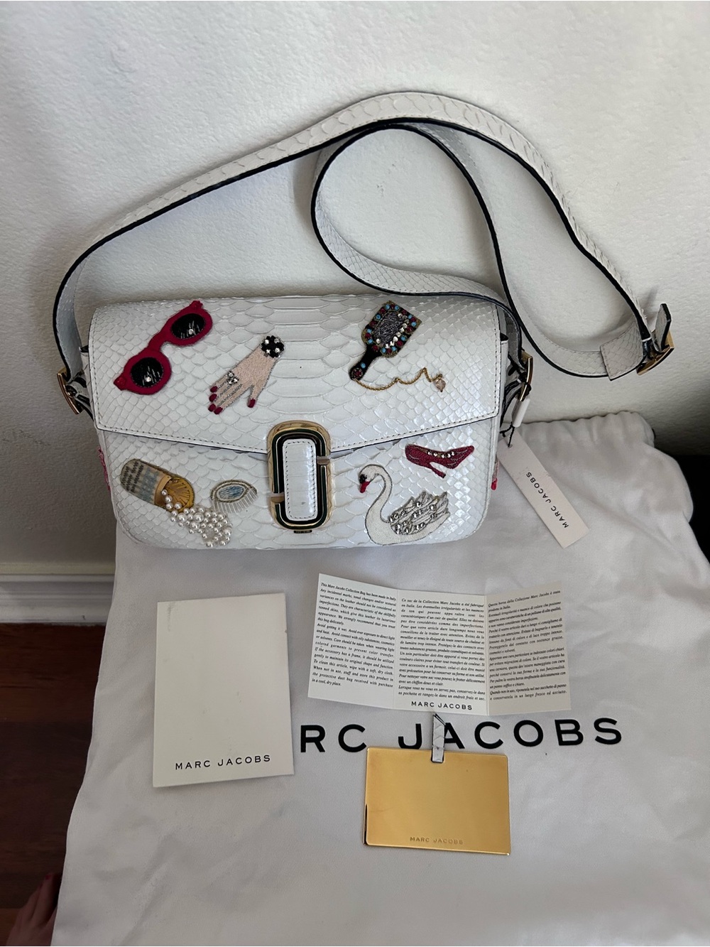 NWT The Marc Jacobs Embroidery Opulent Python Handbag -Read Description- - Picture 4 of 17